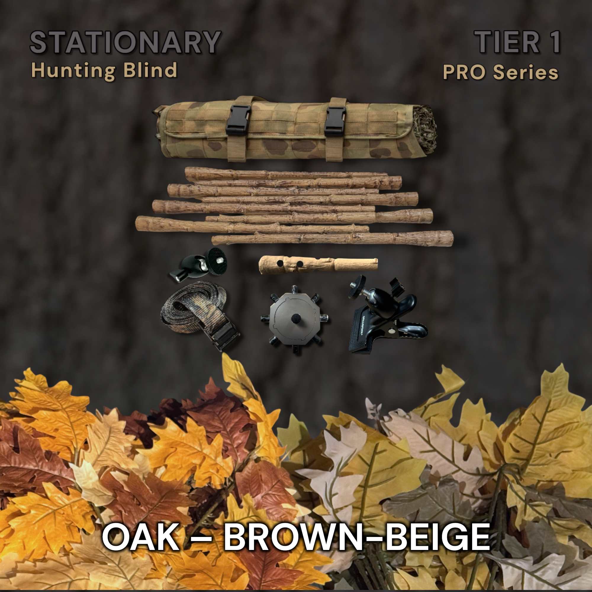 Tier 1 Stationary Kit (Aluminum) – Oak Brown-Beige