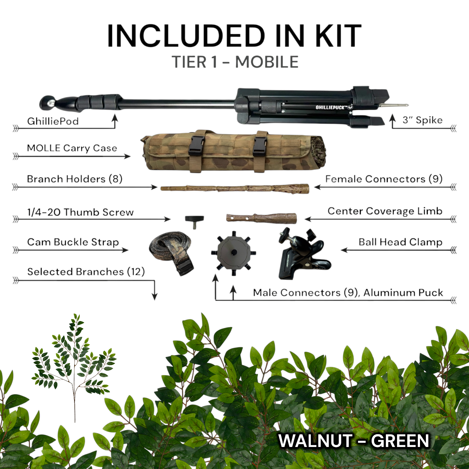 Tier 1 Mobile Kit (Aluminum) – Walnut Green
