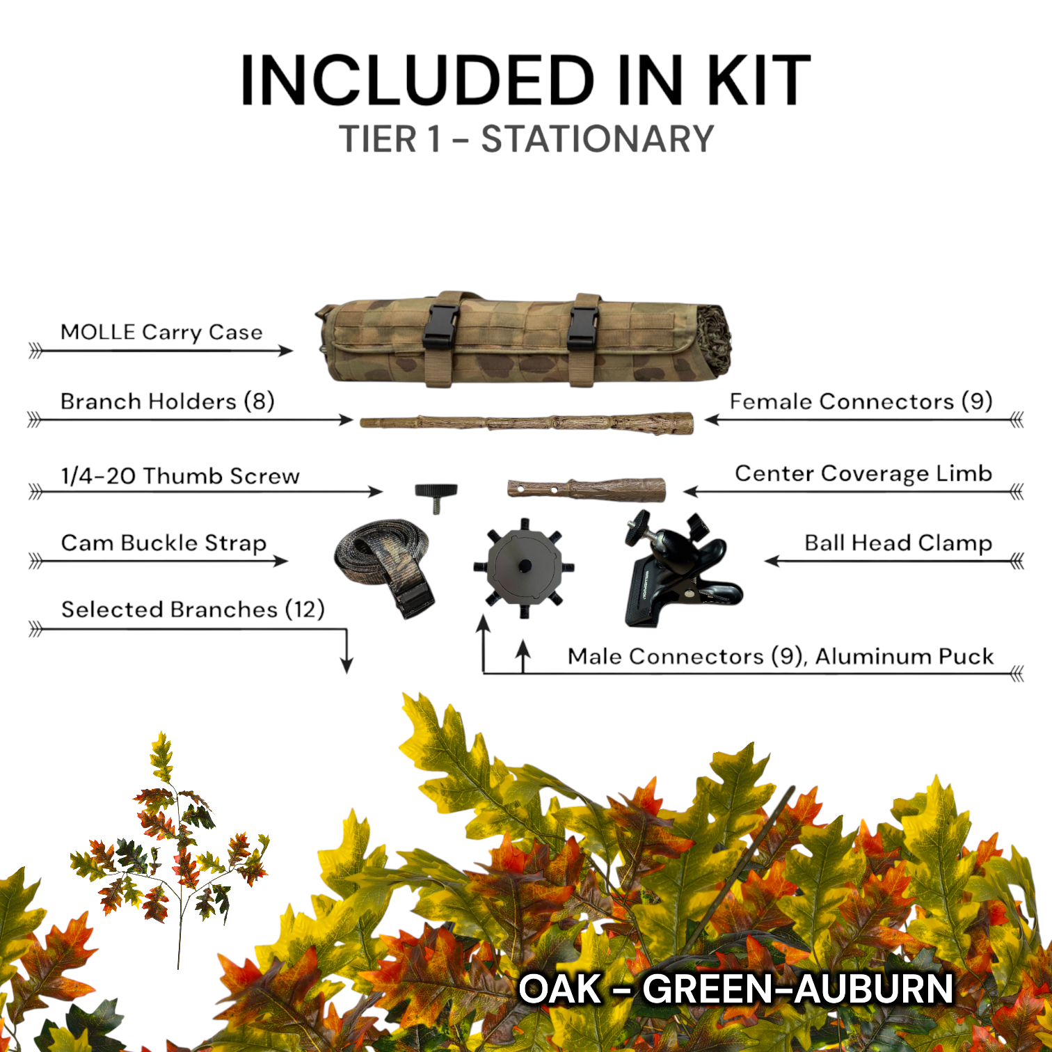 Tier 1 Stationary Kit (Aluminum) – Oak Green-Auburn