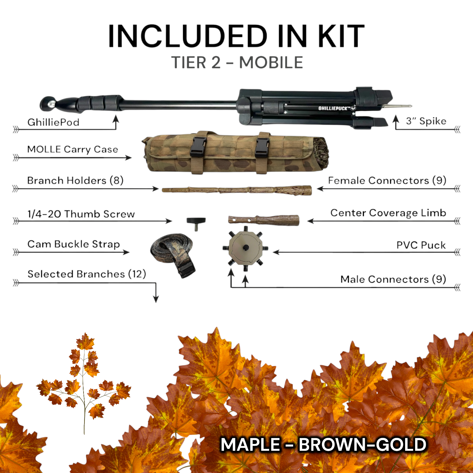 Tier 2 Mobile Kit (PVC) – Oak Brown