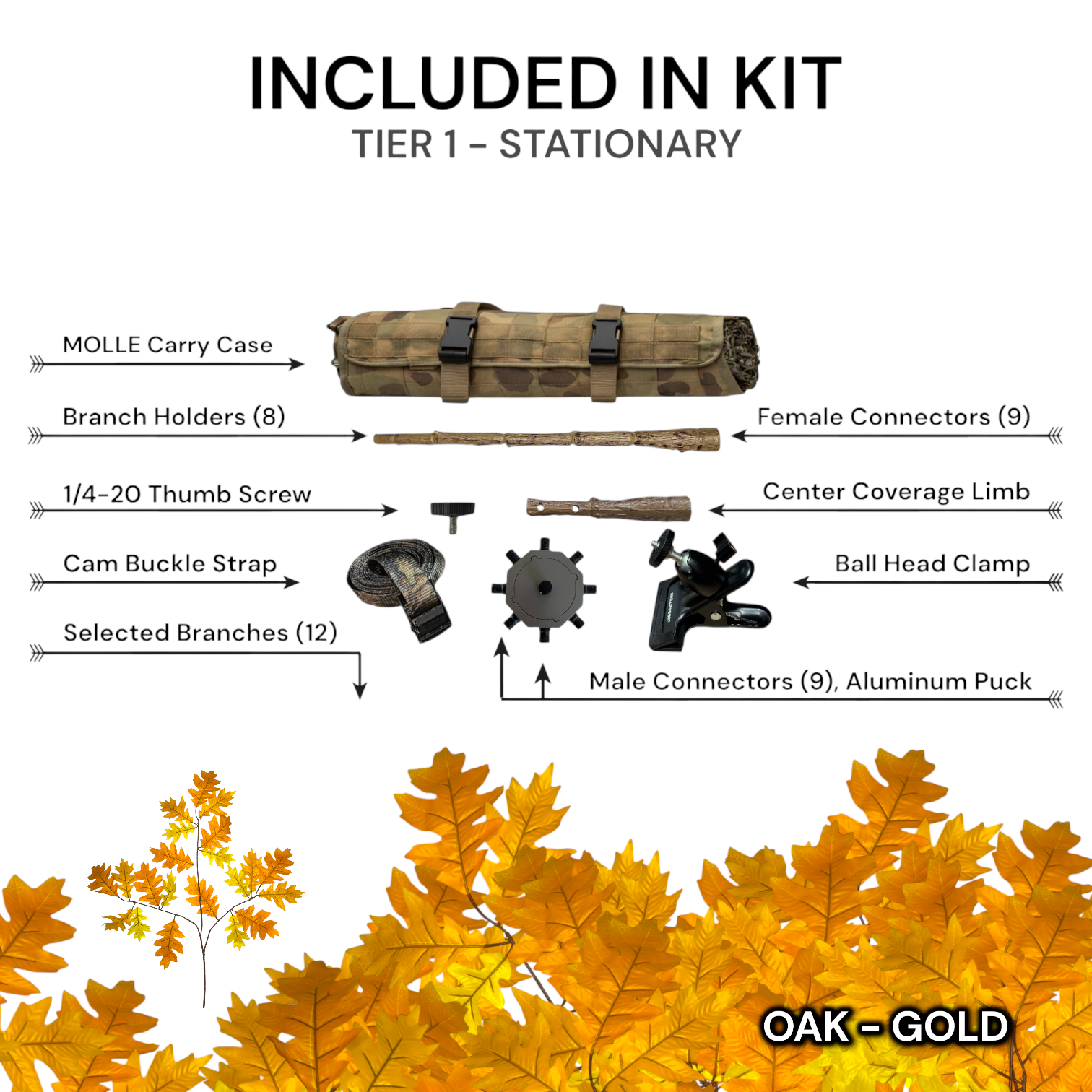 Tier 1 Stationary Kit (Aluminum) – Oak Gold