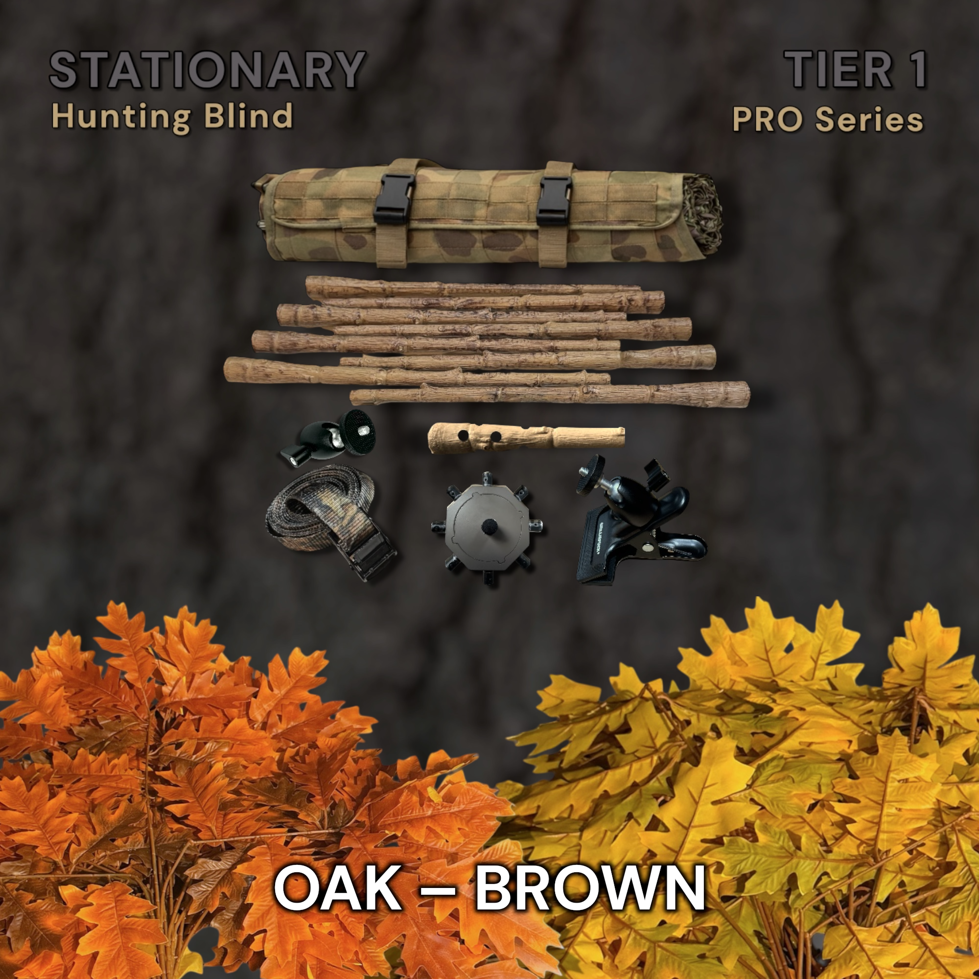 Tier 1 Stationary Kit (Aluminum) – Oak Brown