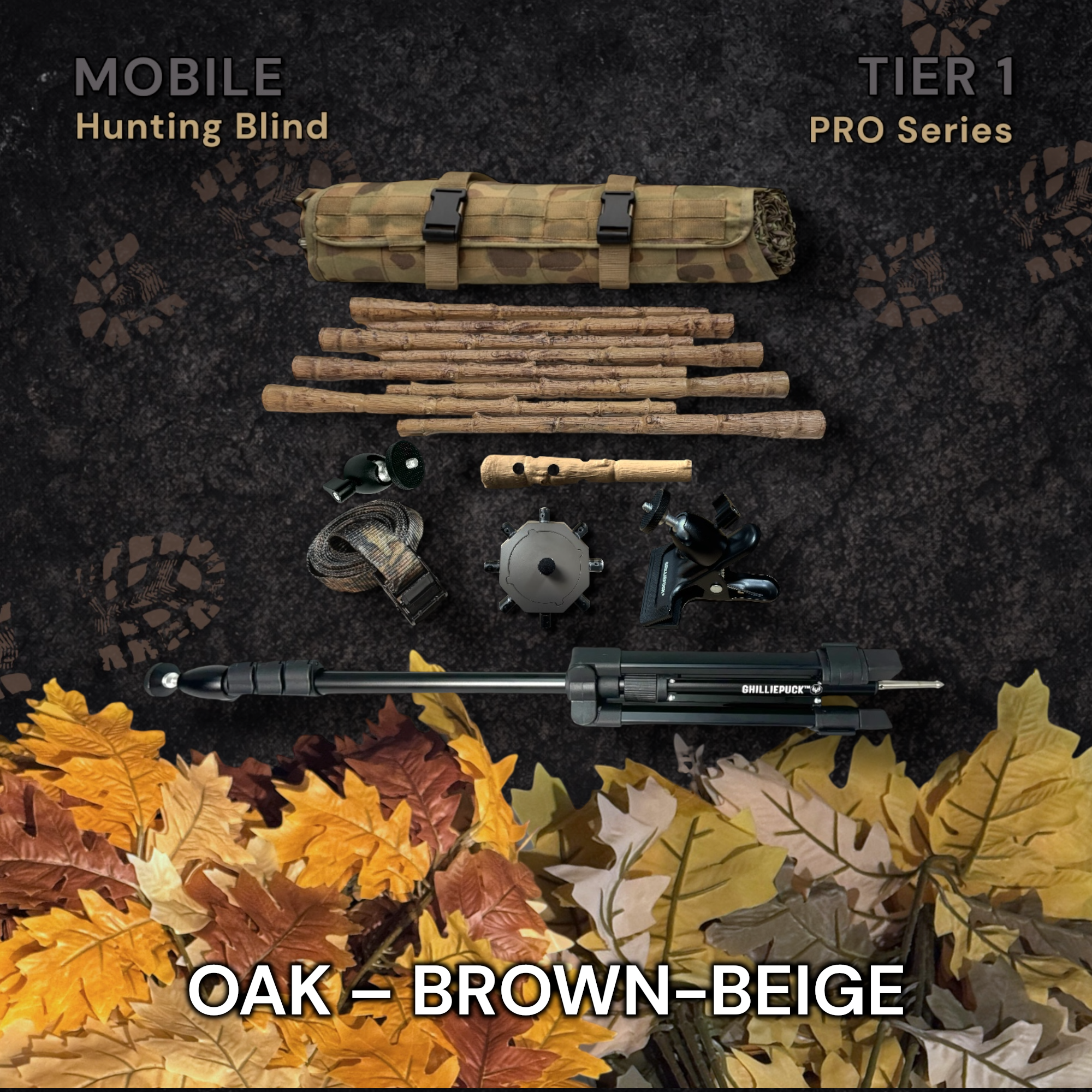 Tier 1 Mobile Kit (Aluminum) – Oak - Brown-Beige