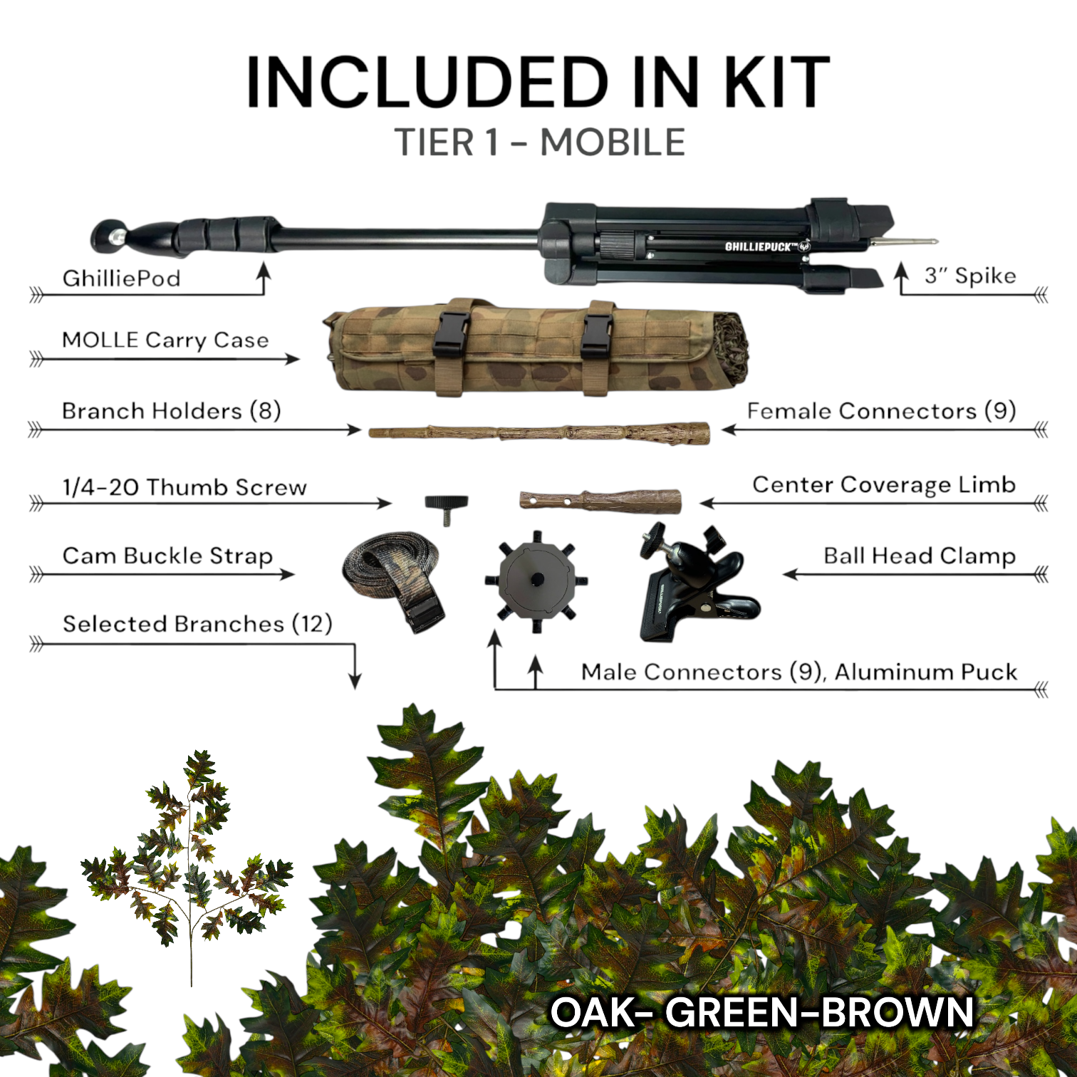 Tier 1 Mobile Kit (Aluminum) – Oak Green-Brown