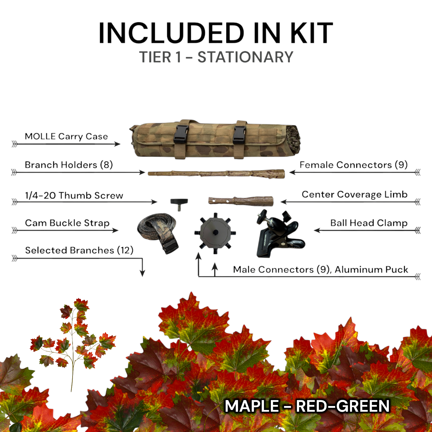 Tier 1 Stationary Kit (Aluminum) – Maple Red-Green