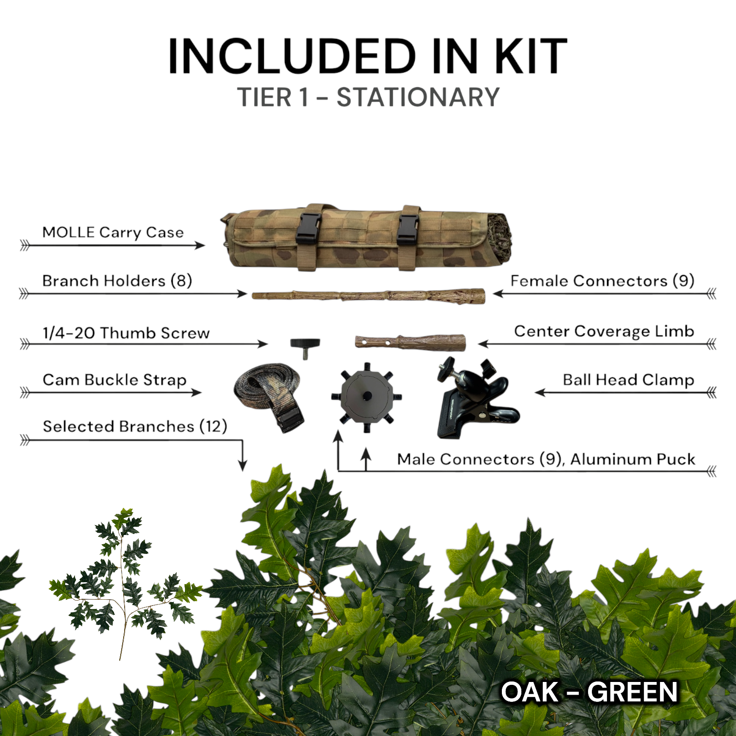 Tier 1 Stationary Kit (Aluminum) – Oak Green