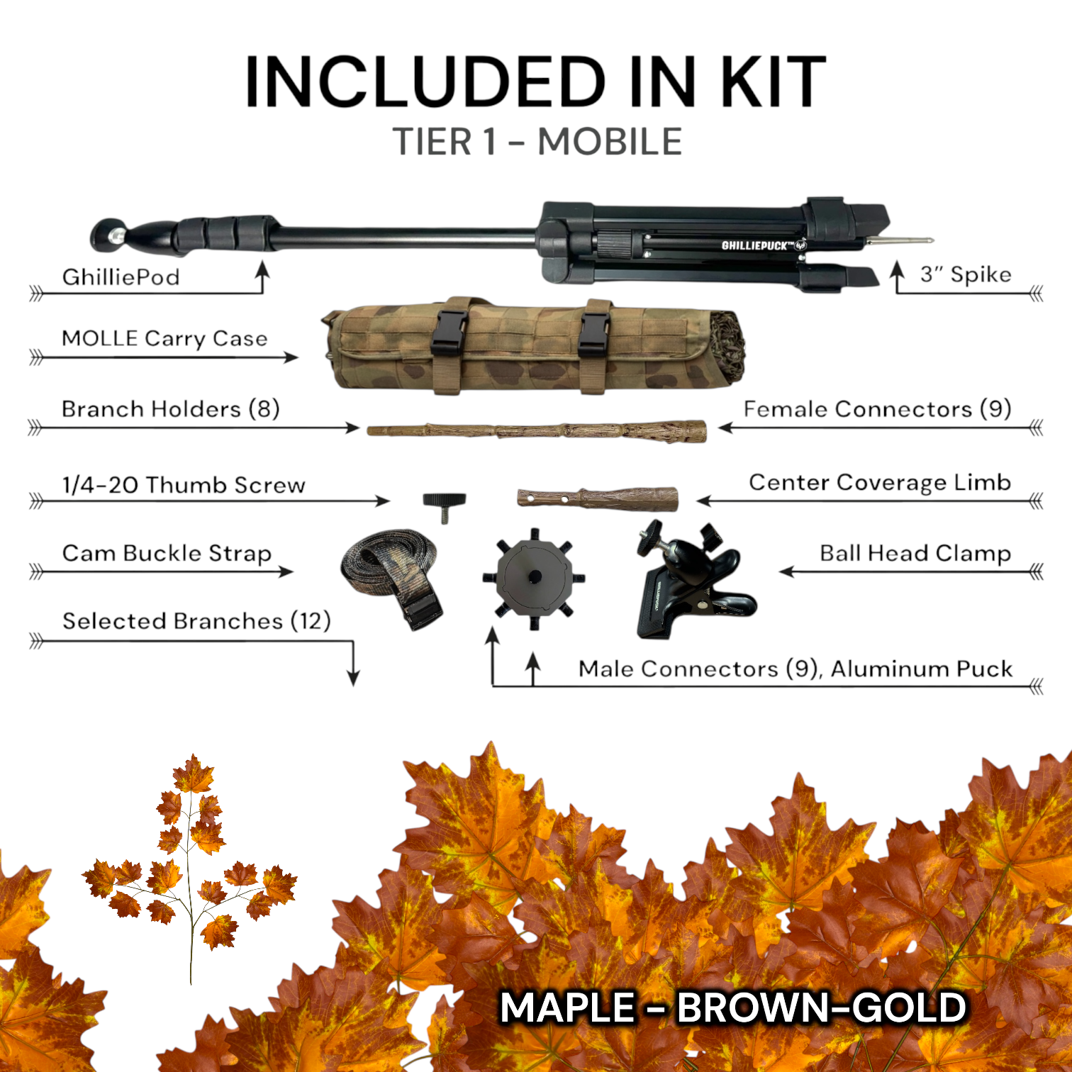 Tier 1 Mobile Kit (Aluminum) – Maple Brown-Gold