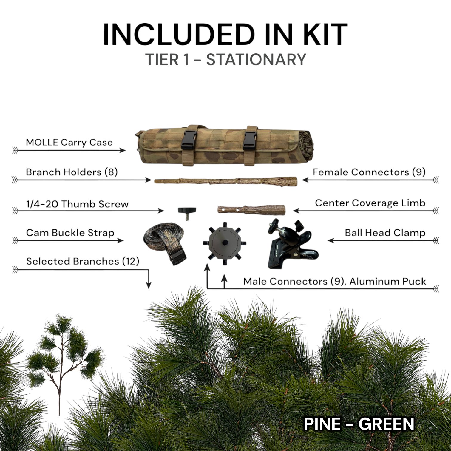 Tier 1 Stationary Kit (Aluminum) – Pine Green