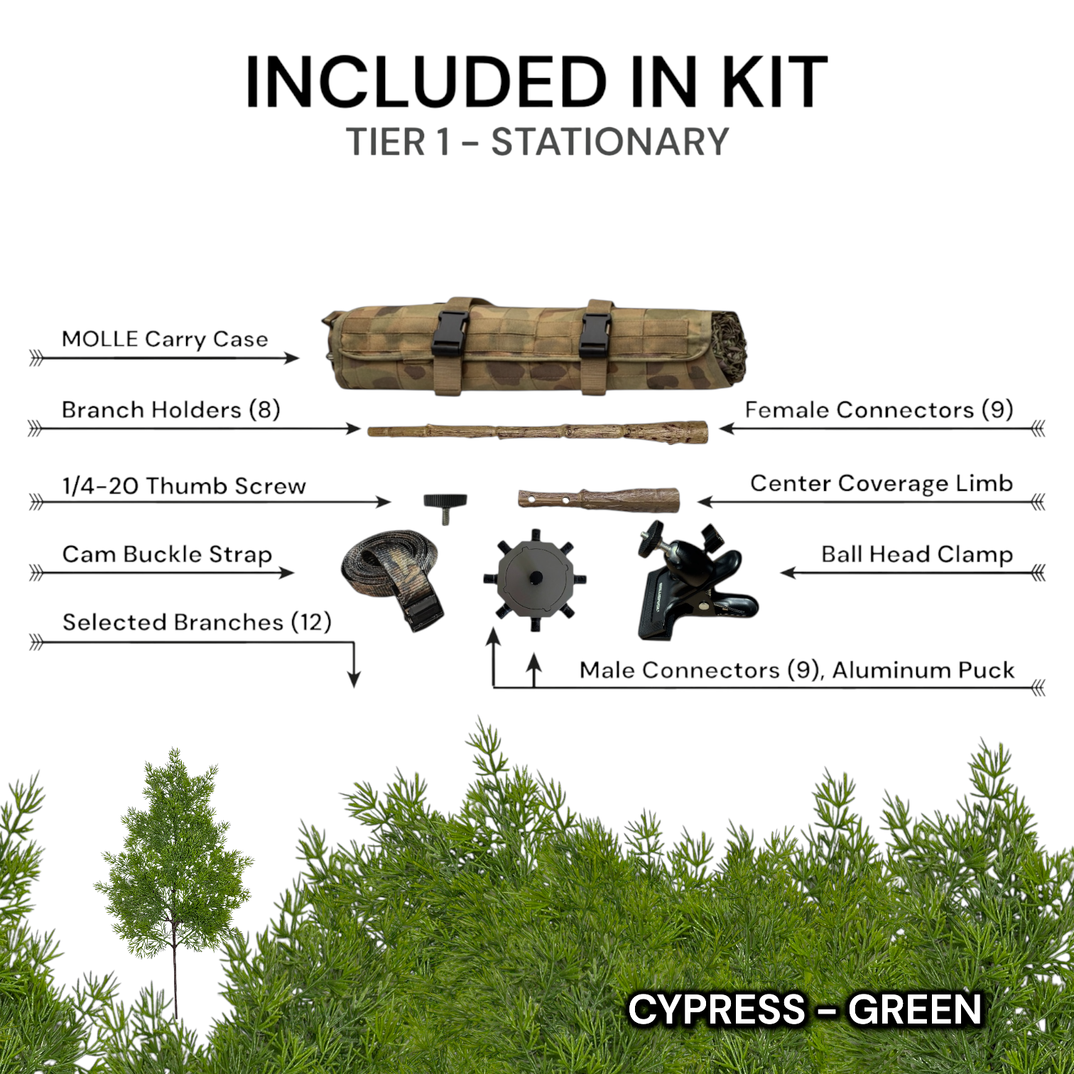 Tier 1 Stationary Kit (Aluminum) – Cypress Green