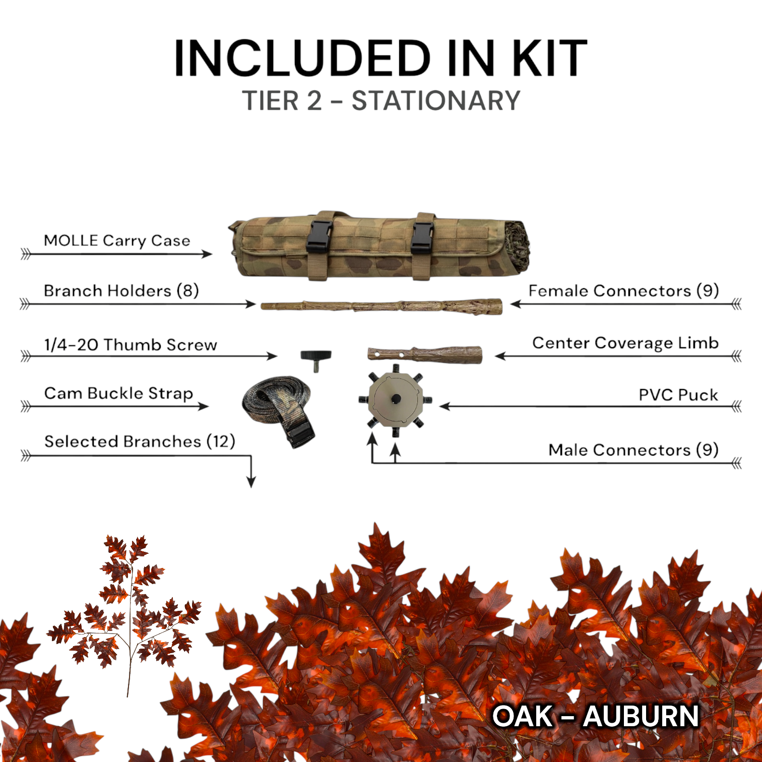 Tier 2 Stationary Kit (PVC) – Oak Auburn